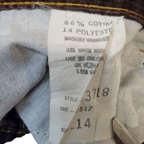 DIANE VON FURSTENBERG Vintage Brown Corduroy High Rise Pants size 14 - Picture 7 of 8